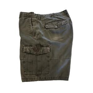 Timberland Men's Size 40 Green Cargo Shorts‎ Distressed 100% Cotton